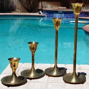 Leonard Silver MFG graduated candle stick holders